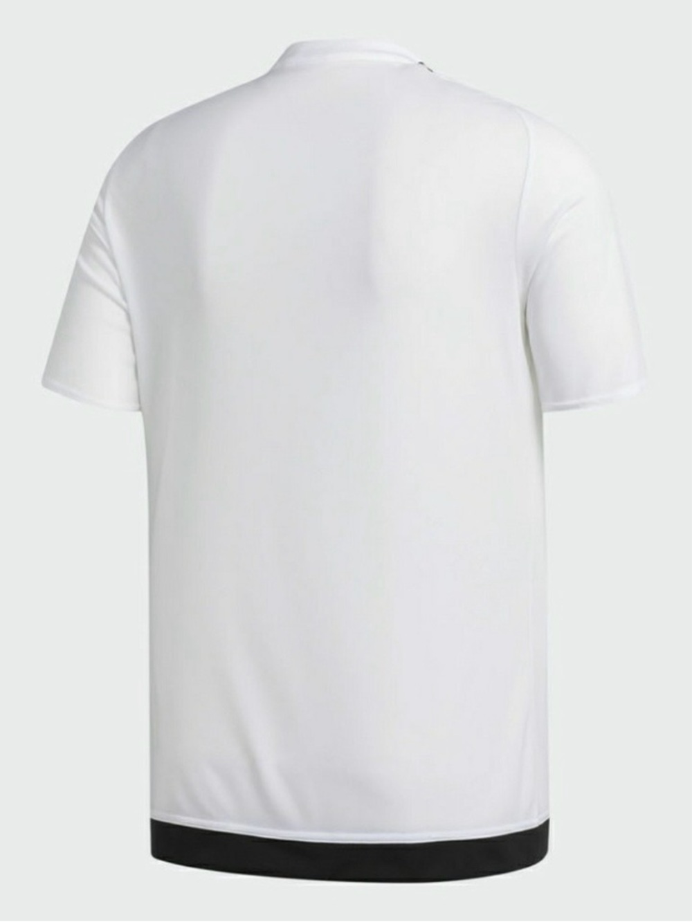 adidas Vintage Bright White Soccer Jersey w Iconic 3 Stripe Shoulder Accents - Picture 6 of 8